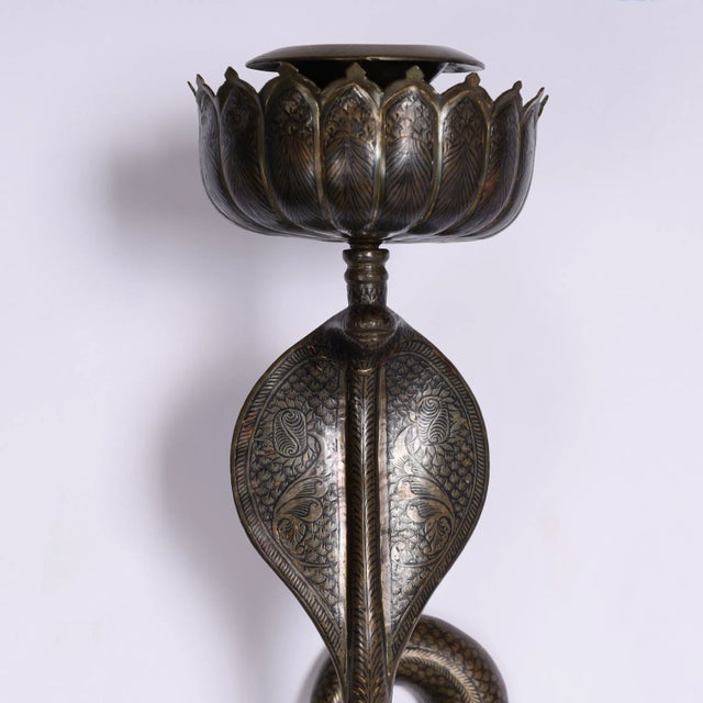 Pair of Anglo Indian Cobra Wall Sconces For Sale - Image 4 of 9