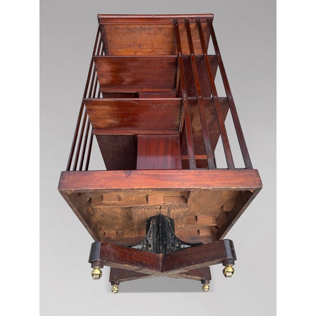Brown 19th Century Victorian Mahogany Revolving Bookcase, 1880 For Sale - Image 8 of 10