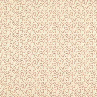 Harlequin Wiggle Fabric in Linen/Carnelian For Sale