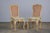 Early 19th Century Early 19th Century French Louis XV Style Painted Cane Back Dining Chairs W/ Striped Linen - Set of 6 For Sale - Image 5 of 12