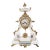 French 19th C Belle Epoque Gilt Bronze Enamel & Alabaster Mantle Clock For Sale