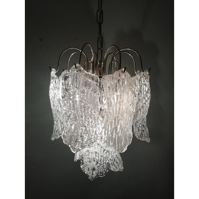 Mid-Century Modern Murano Glass Sheets Pendant Lamp For Sale - Image 16 of 18