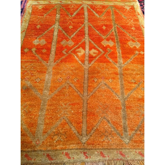 Late 19th Century Antique Turkish Oushak Rug, Handwoven Wool, Geometric Pattern, 1890s, 2' x 3' For Sale - Image 5 of 6