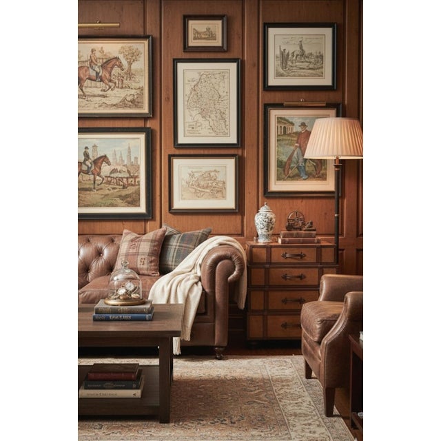 Vintage Stacked Graduated Luggage Leather Grasscloth Ralph Lauren Style 4 Drawer Chest For Sale In West Palm - Image 6 of 16