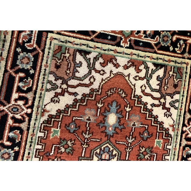 Textile 1970s, Handmade Vintage Persian Heriz Rug 3.1' X 5.2' For Sale - Image 7 of 7