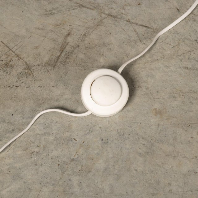 Vintage Italian Chrome Arc Floor Lamp with Opaline Shade, 1970s For Sale - Image 10 of 13