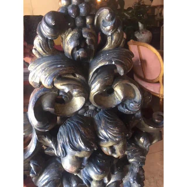 Late 19th Century 19th Century Italian Carved Giltwood Candles on Mirrors - A Pair For Sale - Image 5 of 13