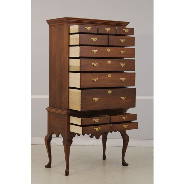 Bench Made 2 Piece Black Walnut Highboy For Sale - Image 4 of 18