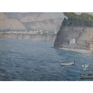 Giovanni Malesci, Seascape, Oil on Cardboard For Sale