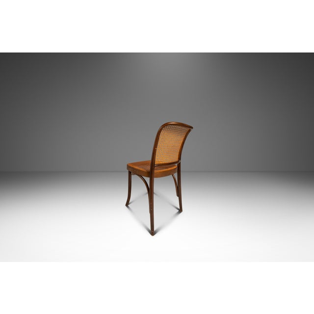 Single Patinaed Bentwood Prague Model 811 Side Chair by Josef Frank for Stendig W/ Original Cane Seat & Back, Poland, C. 1960s For Sale In Orlando - Image 6 of 18