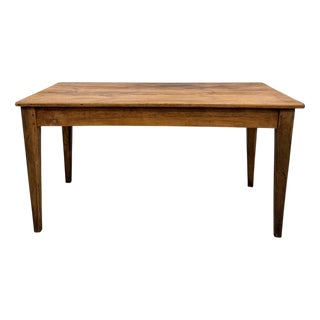 Pine Farmhouse Table, 1950s For Sale