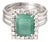 Gold Ring with Emerald and Diamonds For Sale
