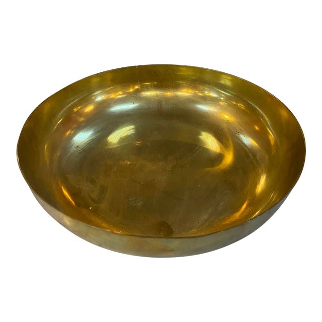 1950 Decorative Italian Brass Bowl Italy For Sale