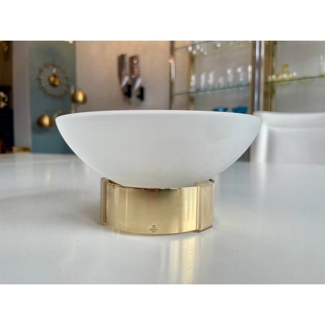 Gold Skultuna Bowl in Glass and Brass by Michael Kurpatov, 1960s For Sale - Image 8 of 14