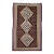 Vintage Persian Senneh Kilim, Flat-Woven Wool Rug, Paisley Pattern, Ivory & Black, 3x6 For Sale