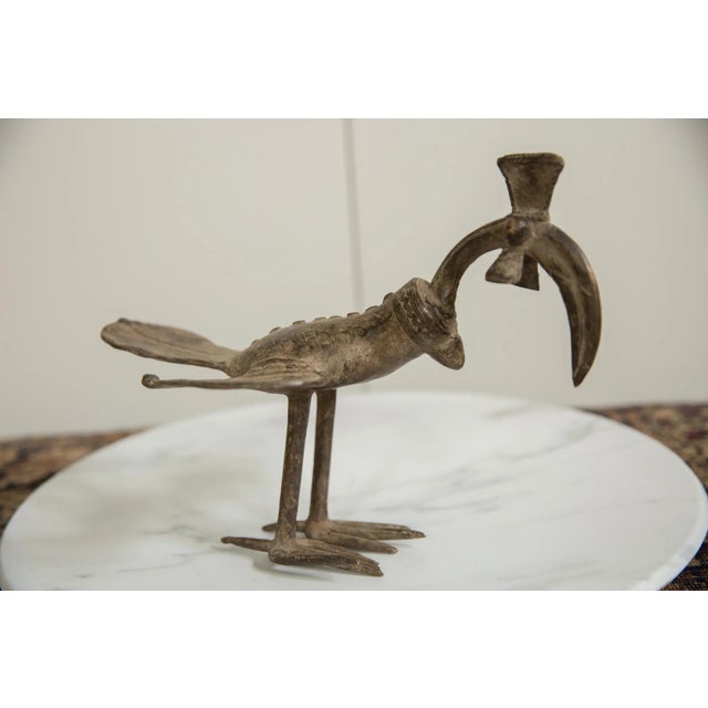 Figurative Vintage African Bronze Bird For Sale - Image 3 of 7