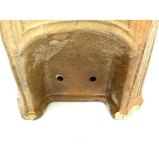 Terracotta Water Fountain with Floral Decoration and Medici Cup, 19th Century For Sale - Image 6 of 14