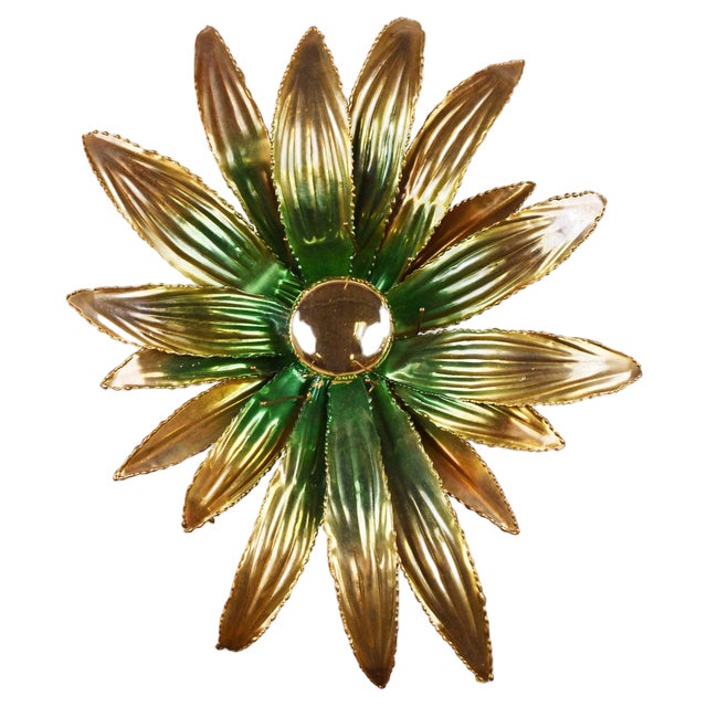 Flower Wall Lamp from Maison Jansen, 1970s For Sale