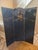 Exceptional Vintage Hand-Painted Room Divider, a double-sided folding screen featuring masterfully executed botanical...