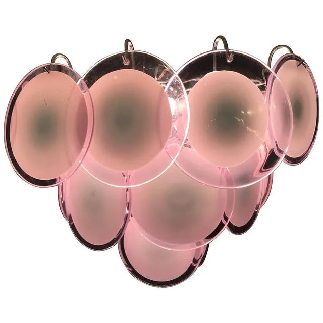 Disc Murano Chandelier from Vistosi, 1970s, Set of 4 For Sale - Image 11 of 11