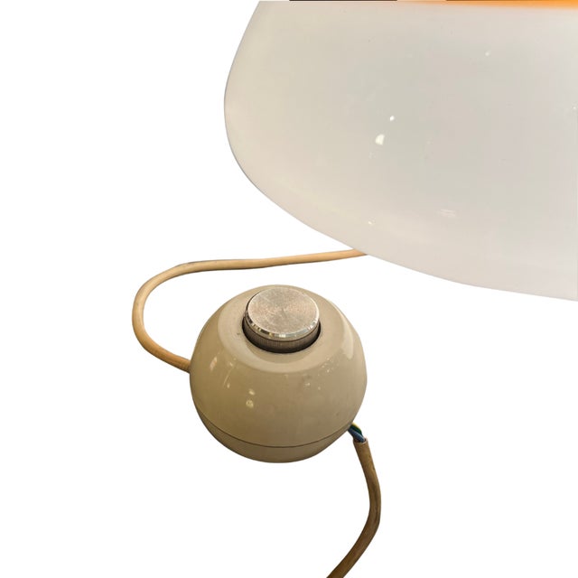 Orange Mushroom Lamp in Murano Glass, 1970s For Sale - Image 4 of 5