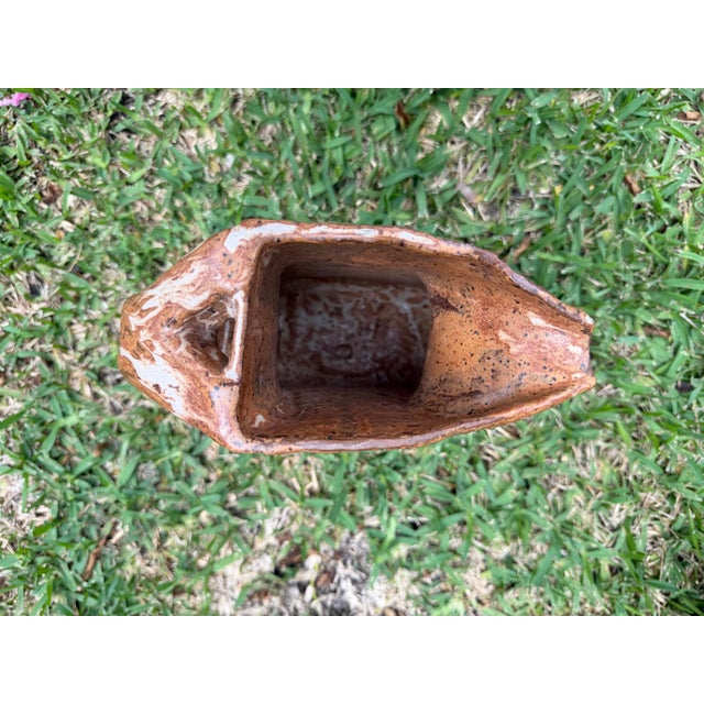 Vintage Signed Sculptural Studio Pottery Pitcher For Sale - Image 10 of 10
