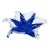 Vintage Murano-Style Hand-Pulled Blue and Clear Art Glass Dish For Sale