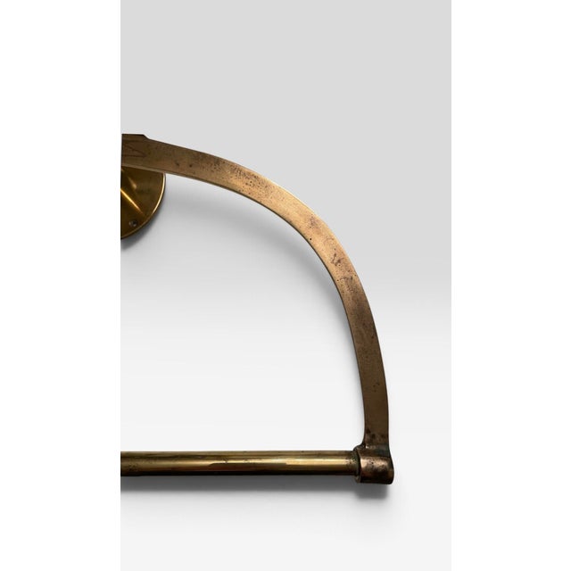 Traditional Vintage Brass Ice Pick Towel Holder For Sale - Image 3 of 5