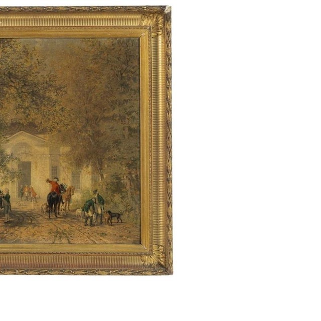 English School Artist, Figurative Scenes, Canvas Artworks, Set of 2 For Sale - Image 5 of 6