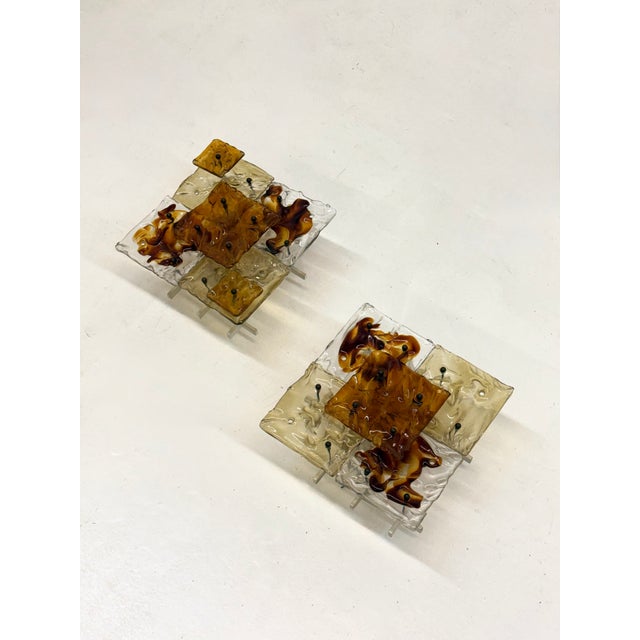 Patchwork Glass Wall Lamps by Toni Zuccheri for Venini, 1970s For Sale - Image 6 of 17
