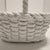 Italian Vintage Mid-Century Italian White Woven Ceramic Lattice Basket With Rope Handle Majolica Style For Sale - Image 3 of 11