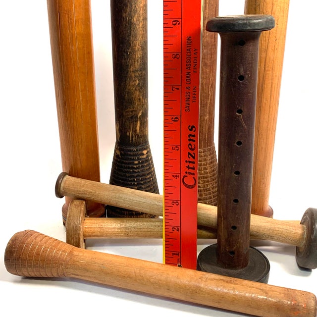 Early 20th Century Wooden Textile Quills Mixed Set of 8 For Sale - Image 11 of 12