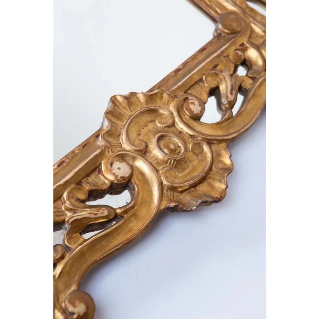 French Baroque Style Carved Giltwood Mirror, 1890s For Sale - Image 4 of 12