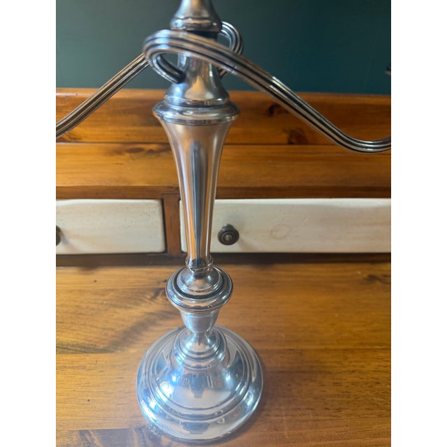 Statement Circa 1930 Gorham Convertible Silver-Plate Triple Candelabras - A Pair For Sale - Image 17 of 18