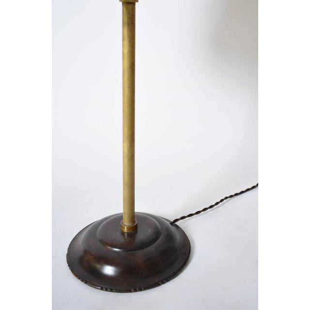 Viennese Brass and Wood Secession Lamp, 1910s For Sale - Image 5 of 6