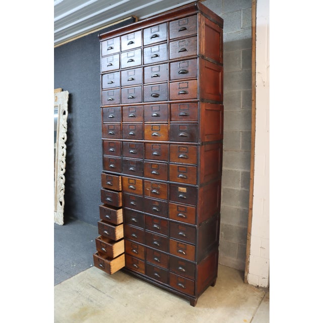 Globe Quarter Sawn Oak Sectional Stocking File Cabinet For Sale In Philadelphia - Image 6 of 15