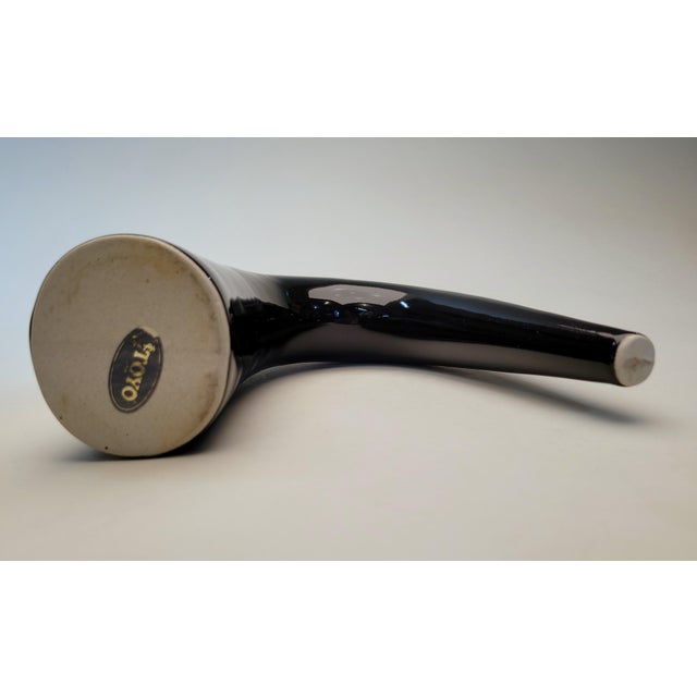 Mid Century Toyo Ikebana Pottery Vase For Sale - Image 6 of 8