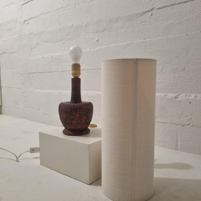 Mid-Century Modern Scandinavian Pottery Lamp, 1960s For Sale - Image 6 of 11