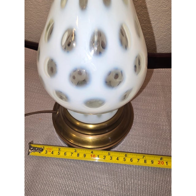 Vintage White Coin Dot Coin Dot Lamp For Sale - Image 13 of 13