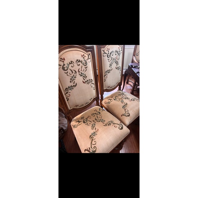 Vintage French Provincial Style Dining Chair Set of 6 For Sale - Image 4 of 4