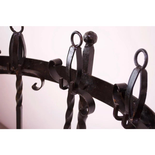 1970s Mid-Century Modern Decorative Forged Iron Firetools For Sale - Image 5 of 13