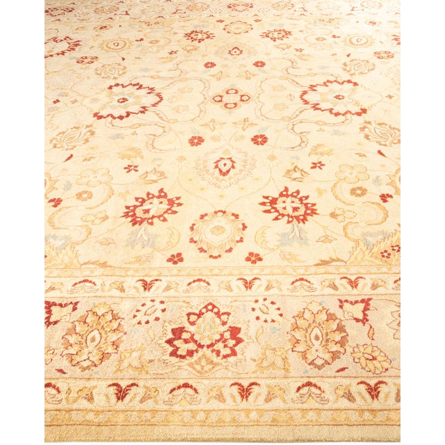 Solo Rugs Mogul, One-of-a-Kind Hand-Knotted Area Rug in Ivory, 9' 4" x 12' 5" For Sale - Image 4 of 8