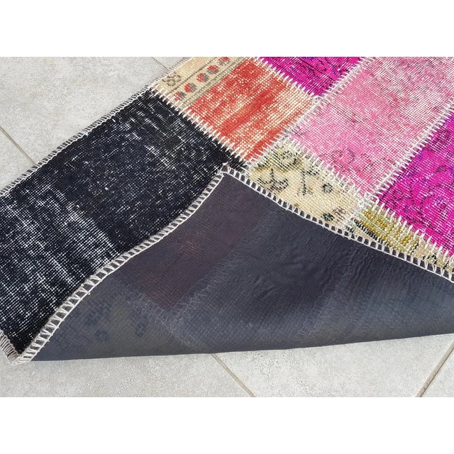 Black Vintage Anatolian Oushak Runner Rug For Sale - Image 8 of 10