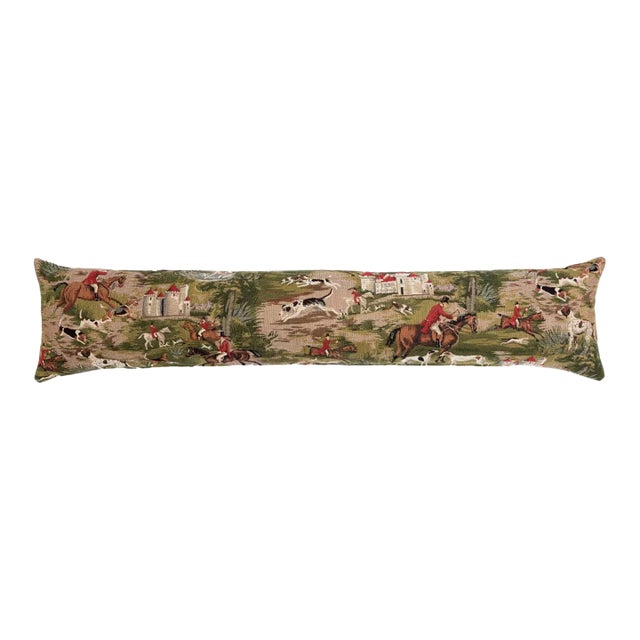 Horses & Hounds Draught Excluder - 115x20cm (45"x9") For Sale