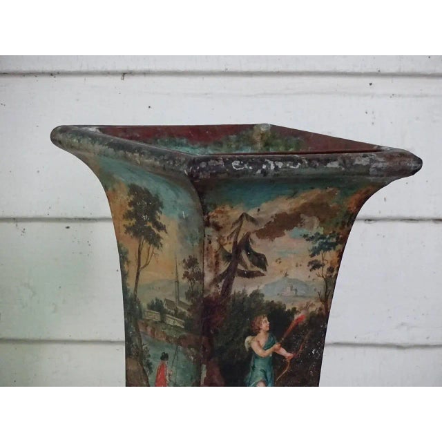 Tole Peinte Beaker-Form Jardinieres - a Pair For Sale In New York - Image 6 of 9