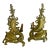 Pair of Antique French Style Louis XV Solid Brass Andirons -- From England For Sale