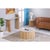 The Trivana White Marble Top Side Table brings functional elegance to compact living areas with its round marble surface...