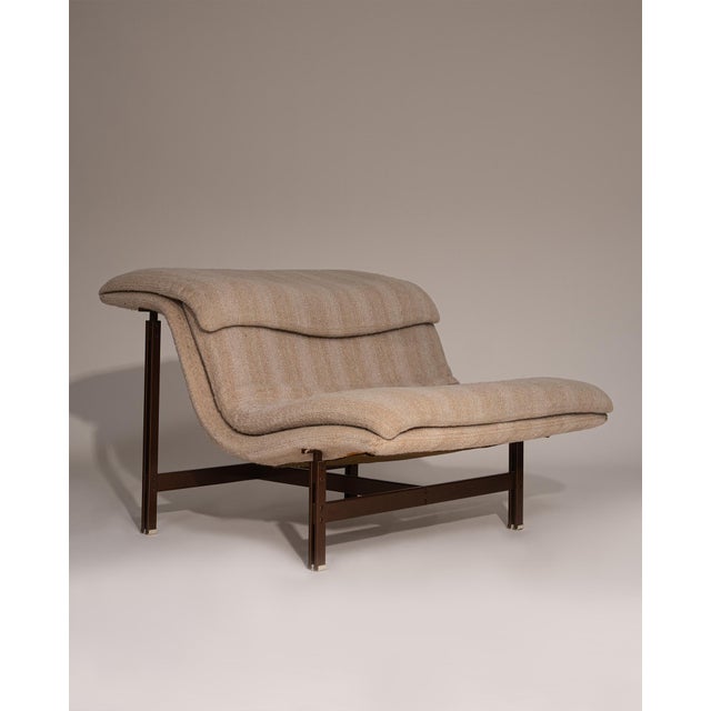 Mid-Century Modern Wave Lounge Chairs by Giovanni Offredi for Saporiti, 1970s, Set of 2 For Sale - Image 3 of 13