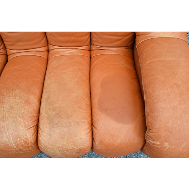 1972 Attributed to De Sede Ds-600 Snake Sectional Sofa Cognac Brown Leather Sofa Switzerland For Sale - Image 12 of 14