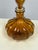 Amber Diamond Star Amber Ribbed Glass Decanter, Vintage For Sale - Image 8 of 12